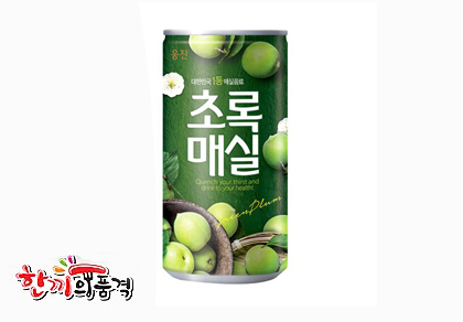 초록매실180ml캔(웅진)