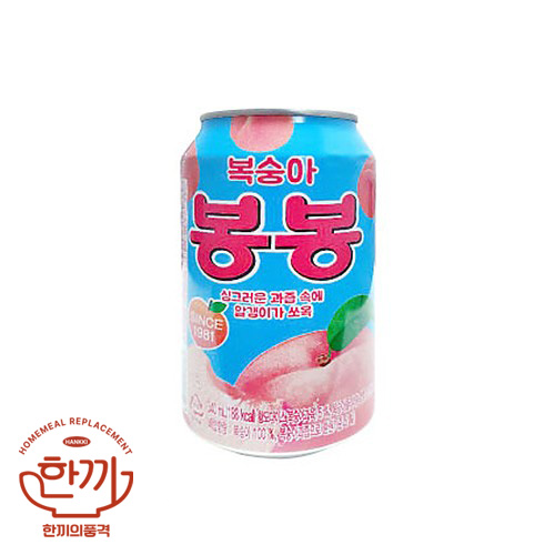 복숭아봉봉(뚱)340ml캔(해태음료)